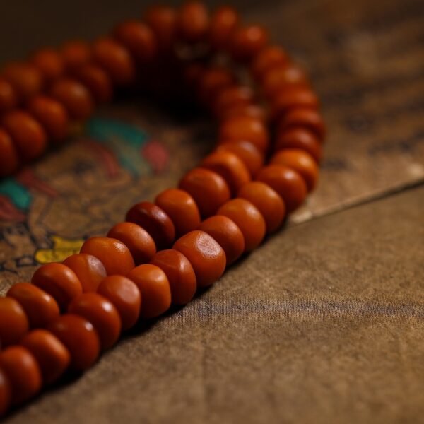 natural old baltic amber mala beads with turquoise 108 beads tibetan buddhist prayer necklace
